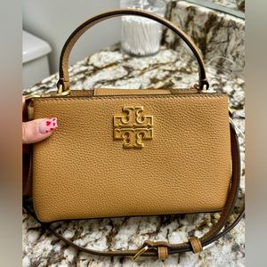 Tory Burch Britten Pebbled Leather Crossbody $348